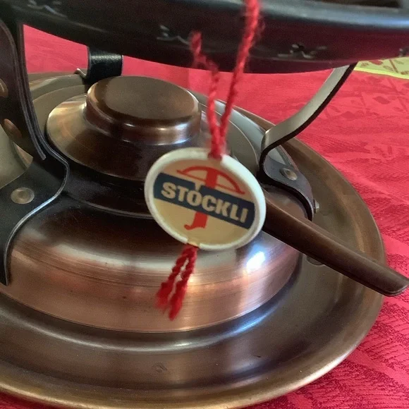 Stockli Swiss Fondue with warmer vintage copper 1940’s/50’s - Picture 2 of 7